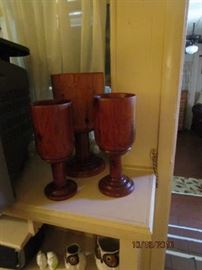 3 Wooden Chalice