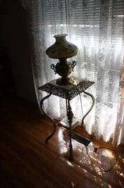 Vintage table and lamp .(better photo to come)
