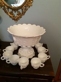 Westmoreland punch bowl set