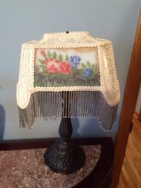 Beautiful vintage lamp with beads