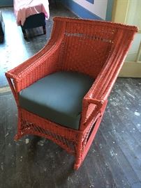 Vintage wicker rocker