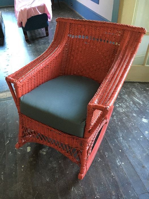 Vintage wicker rocker