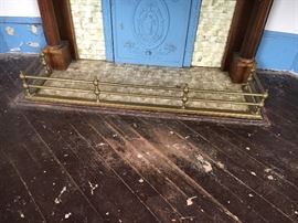 fireplace brass fender