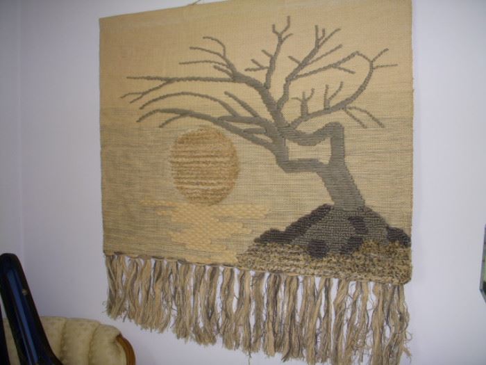 One of the woven wall hangings