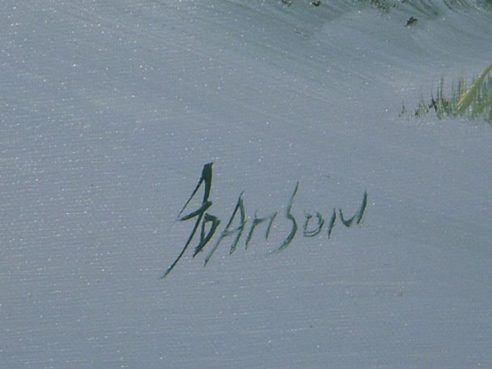 Signature on previous seascape artwork