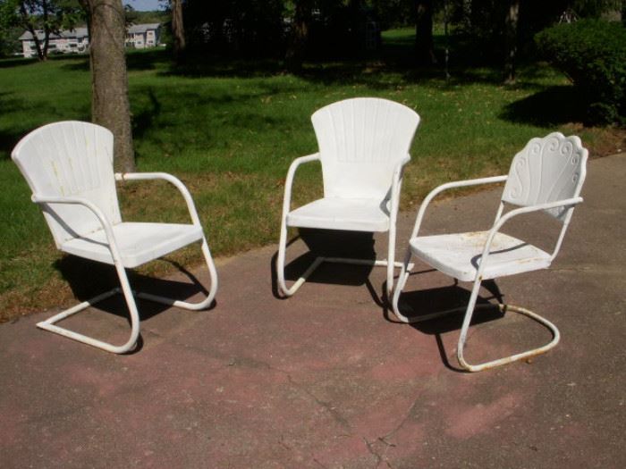 Vintage metal outdoor chairs