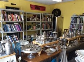 Books, Silver Plate, Pottery, Etc.