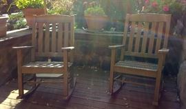 Restoration Hardware Teal Rocking Chairs