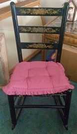 Semi-Antique Hitchcock Style Rocking Chair 