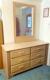 Semi-Vintage Dresser with Mirror