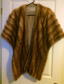 Vintage Muskrat Fur Stole