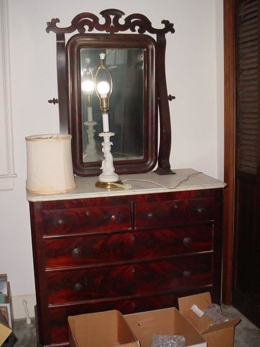 another beautiful antique dresser & mirror