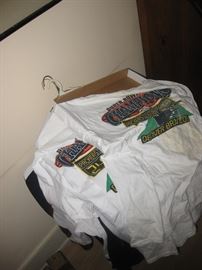 Several team shirts, some signed