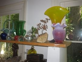 Some of the fine glassware