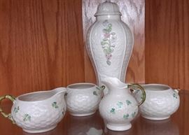 Belleek wide variety of pieces 
