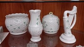 Belleek wide variety of pieces 