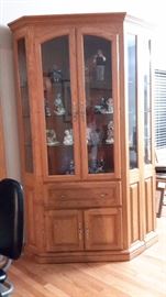 oak corner cabinets there are 2