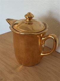 gold plated teapot