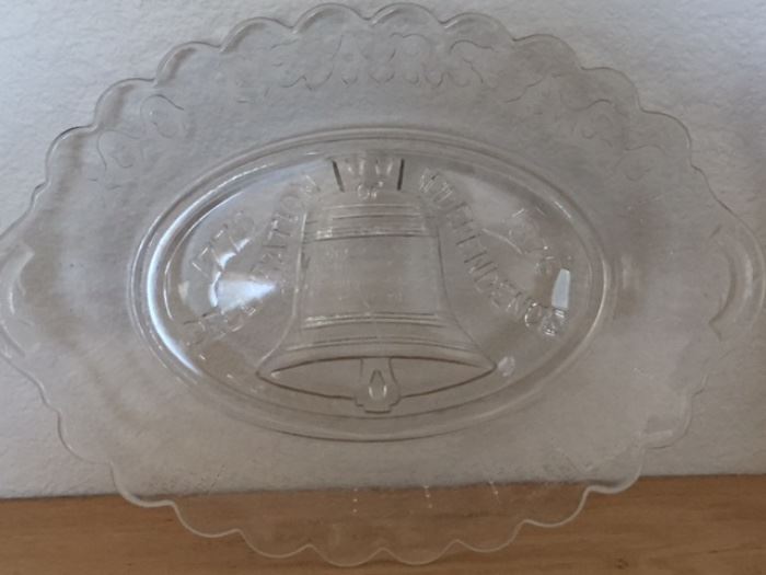 Liberty bell bread plate