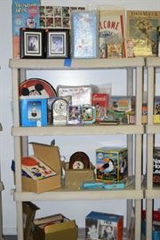 Mickey Mouse Items, Banks, Clocks, Watches, Toys, (Fossil Watches moved to by watches), Alarm Clock, Jumbo Jet, Uncut Cards, Night-light, Calculator