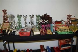 Lionel Train Track, Trains, Towers, Crossing Rails, Buildings