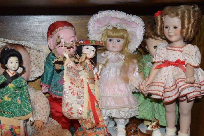 Shirley Temple and other dolls