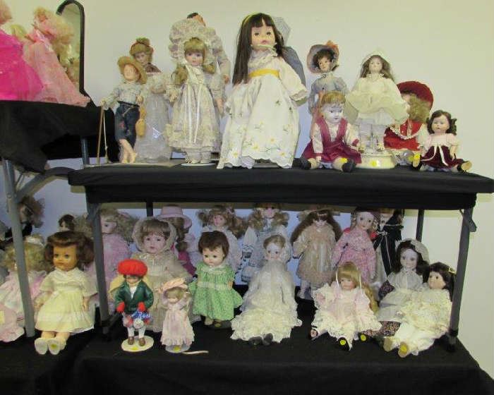 Antique and Vtinage Dolls, including Shirley Temple, Ideal, Effanbee, Character Dolls, Barbies, and More