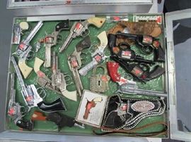 Hubley Guns, Hopalong Cassidy, Holsters, Six Shooters