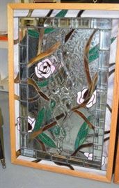 Leaded Glass Floral Window