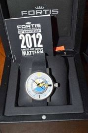Fortis 2012 Watch WR 20 ATM 200M Spacematic 253/2012 Lt'd Edition, Yellow, Blue, Black and Silver on Face - #11