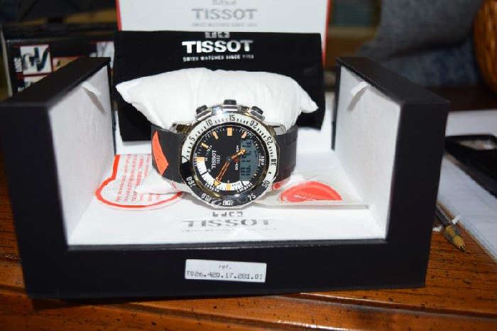 Tissot #1 Watch EN13319 Sea Touch  200/660 Ft with Dragon on Back