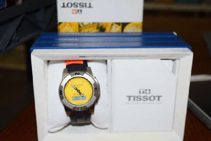 Tissot #2 Inovators watch yellow face, compass, Chrono, T00520A, Sapphire Crystal Titanium, WR 30 M, T05118581