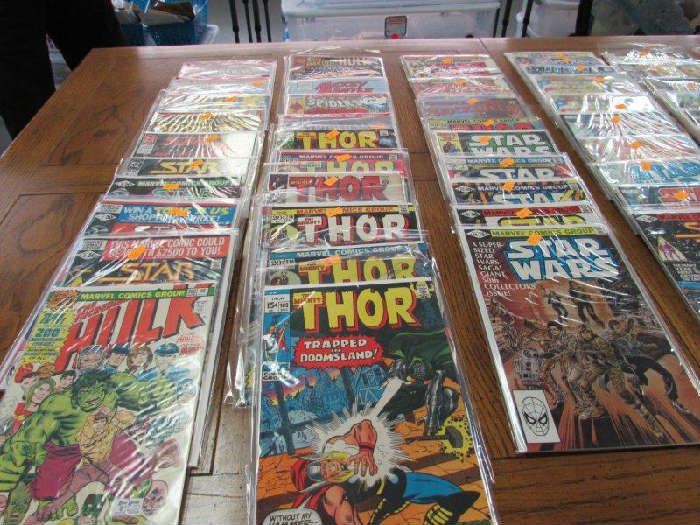 Comic Books: Hulk, Thor, Star Wars, Star Trek, Spiderman, Iron Man