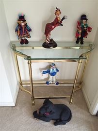 More clowns & glass table