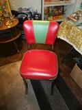 Richardson Retro Red & Green Chrome Chair