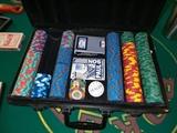 Paulson Poker Chip Set with Case ~ Le Cove, Martini Club and Dunes Casino Clay Poker Chips