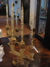 Onyx candle holder one of two.