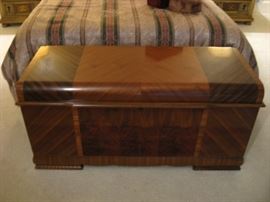 Beautiful lane waterfall cedar chest stamped 1948.