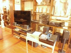 sharp tv, audio equipment