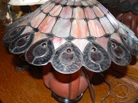 Beautiful Tiffany style lamp.  It works great to create an intimate setting.