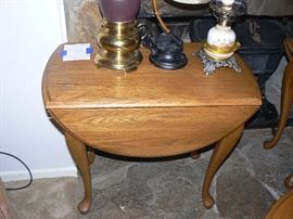 Matching end tables= Solid Oak
