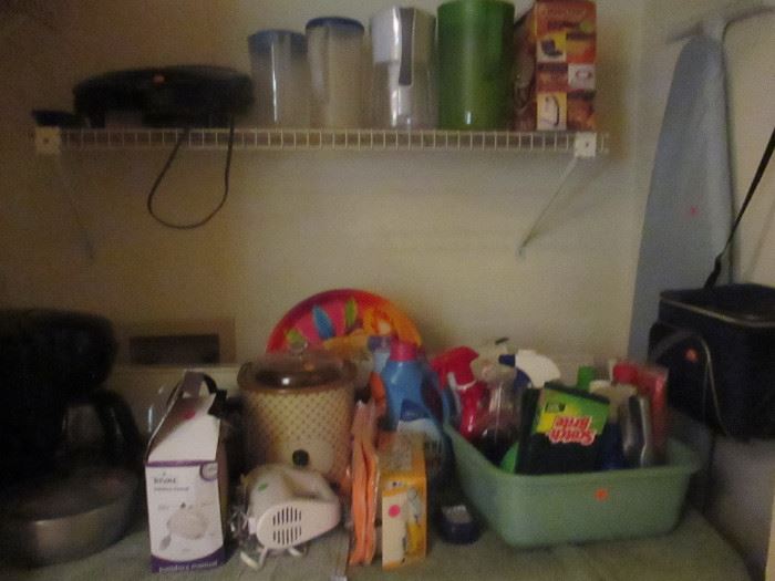 laundry and kitchen items 