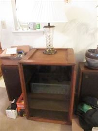 record cabinet and record player