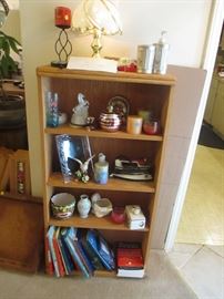 small book shelf, bric a brac