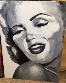 Large Marilyn oil painting