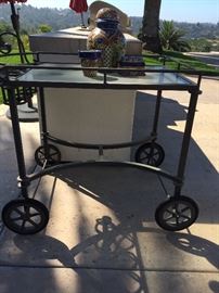 All Frontgate patio,  here a serving cart