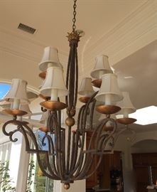 Fantastic chandelier in contemporary style.  This will need to be taken down after sale.  Great buy!