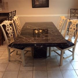 European style granite table with 4 chairs, will separate