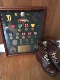 WWII metals and boots