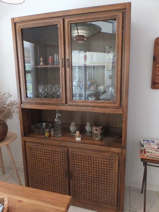 Mid Century Modern cabinet with lower storage and a flatware drawer